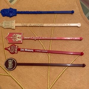 (5) vintage drink stirs
